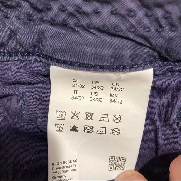 BOSS by Hugo Boss Sz 34 x 32 Tapered Leg Quilted Inner Waist Jeans - Picture 7 of 12